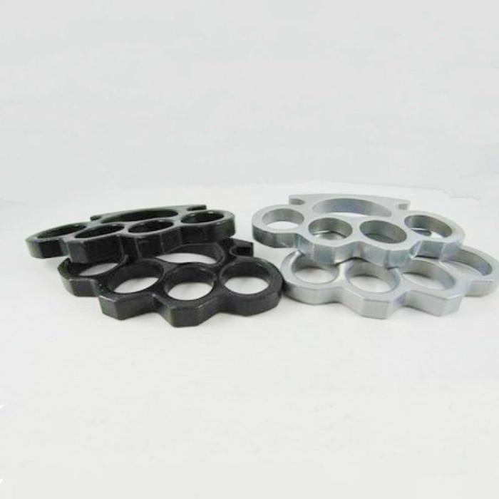 KlikSport Knuckle Tinju Besi Tebal Hitam Silver Gold Alat pertahanan Diri