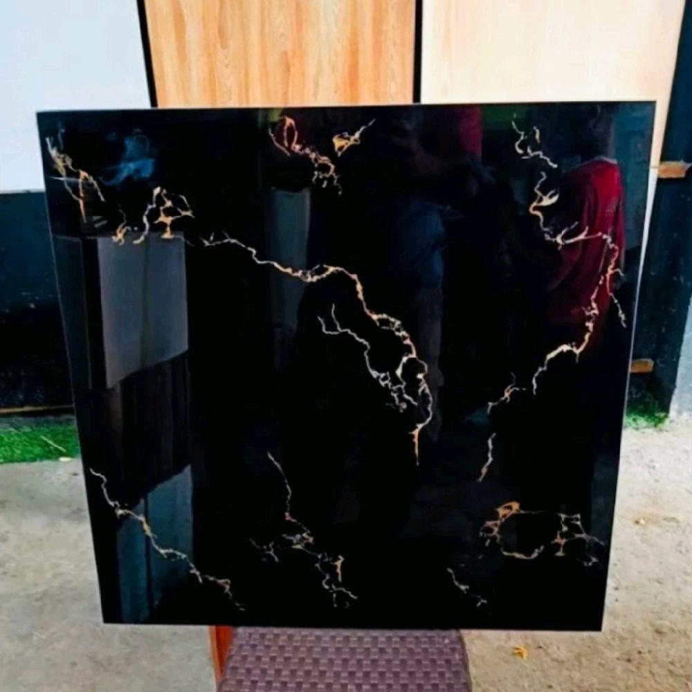 Granit Lantai Dan Dinding 60x60 Garvita Black Glazed Polish | Kilap | Glossy Product Arna