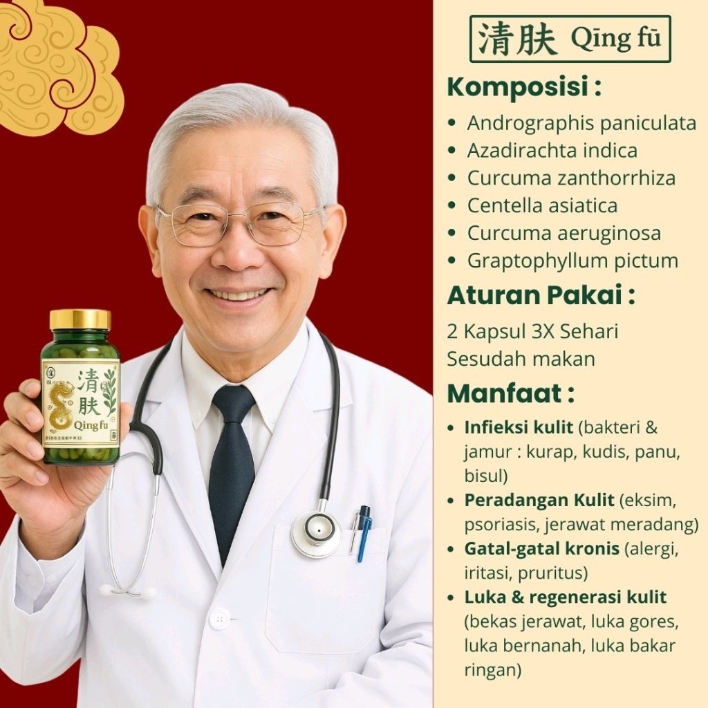 00QING FU OBAT GATAL || QING FU Herbal Atasi Gatal Kulit || QingFu Kapsul Herbal Untuk Kulit Sehat |