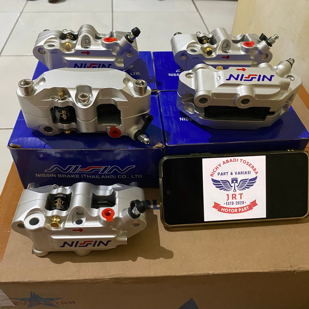 KALIPER NISSIN 4 PISTON MONOBLOK CB NINJA MEGAPRO TIGER UNIVERSAL