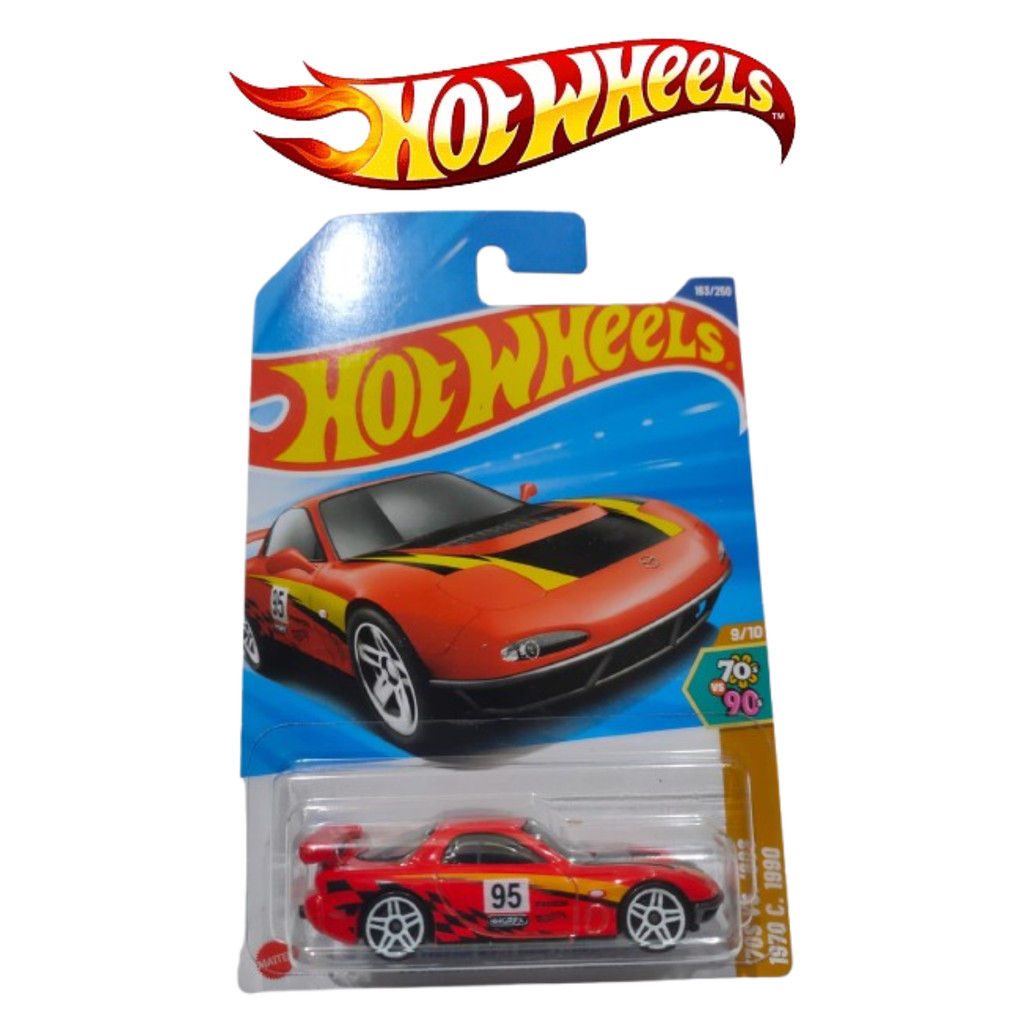 Hot Wheels 95 Mazda RX-7 Drift Deraper Tampo 95 Merah