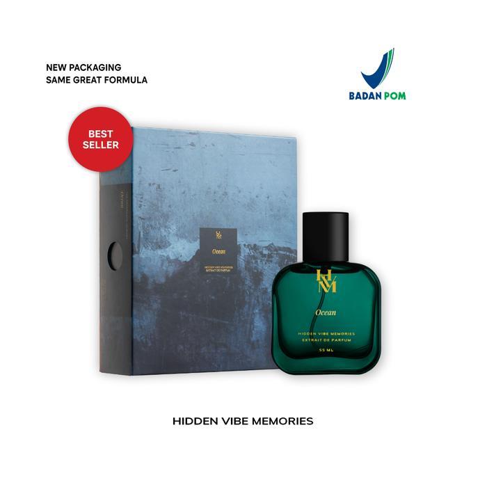 PROMO  Parfum Pria HVM OCEAN Extrait de Perfume Tahan Lama Original Parfum Cowok HVM.Fragrances Hidd