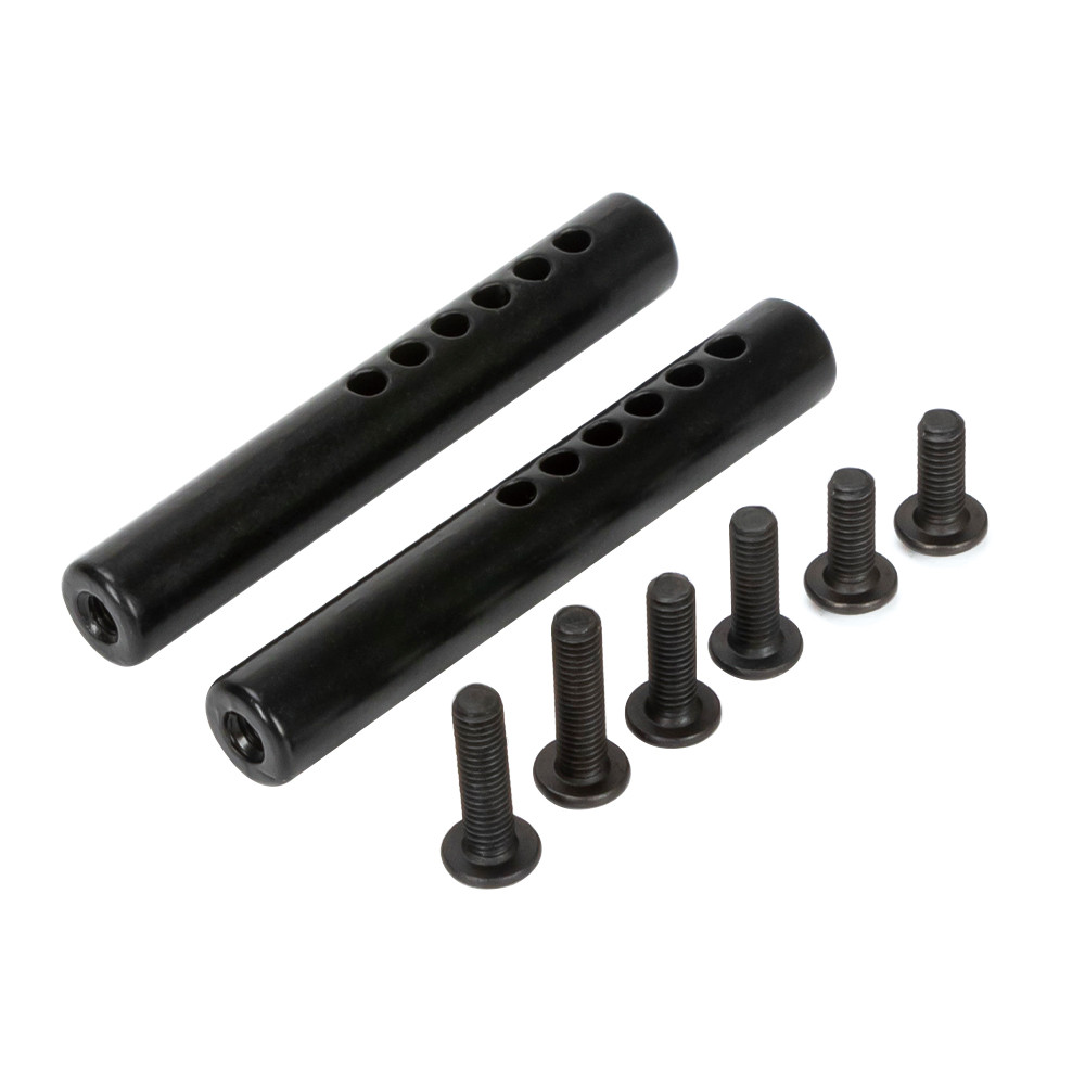 2PCS Metal Bumper Mount Holder Post Square/Circle with Screws for 1/10 RC Crawler Car Axial SCX10 90