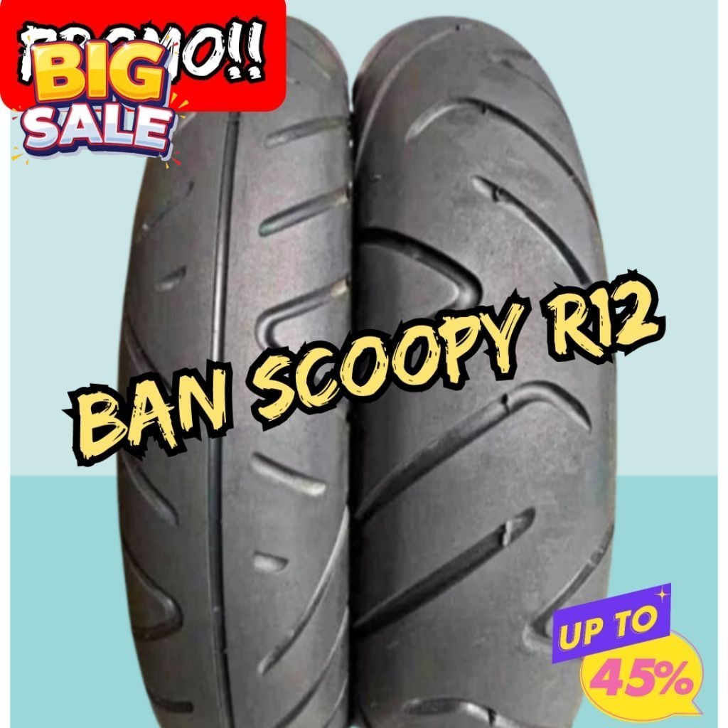 PROMO Ban Seken Scoopy New Ring 12 Donat Depan/Belakang
