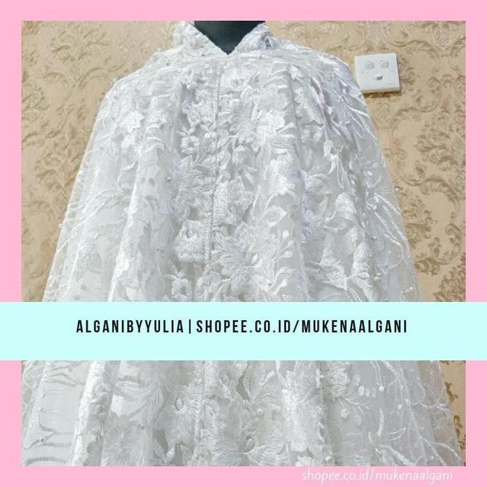 Mukena Putih bunga cantik elagant haji umroh Mukena mewah BARU CANTIK