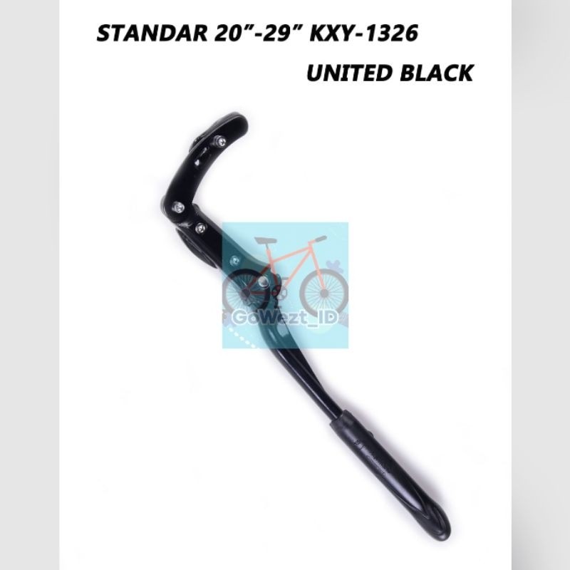 Standar Jagang Samping Sepeda Ukuran 20 - 29 United KXY-1326 Alloy Hitam Lipat MTB Gunung | High Qua