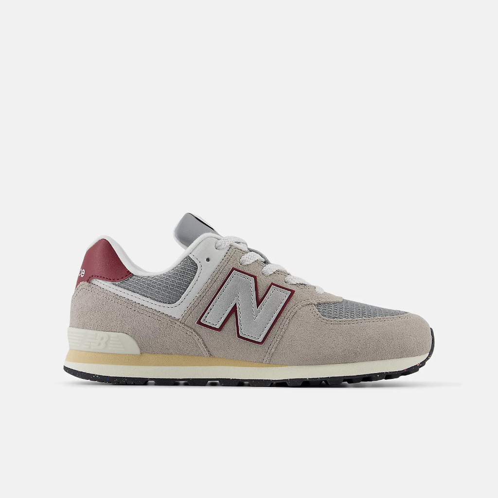 Sepatu Sneakers Anak New Balance 574 Lace ARID STONE with MONARCH BURGUNDY Original GC574SKB