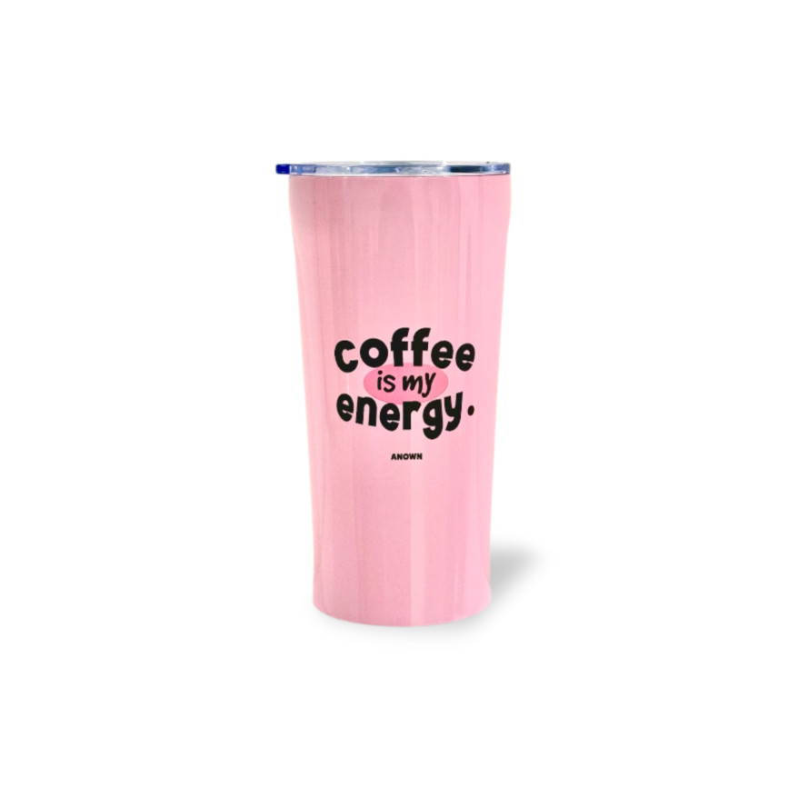 GRATEFUL X ANOWN - COFFEE IS MY ENERGY TUMBLER // PINK
