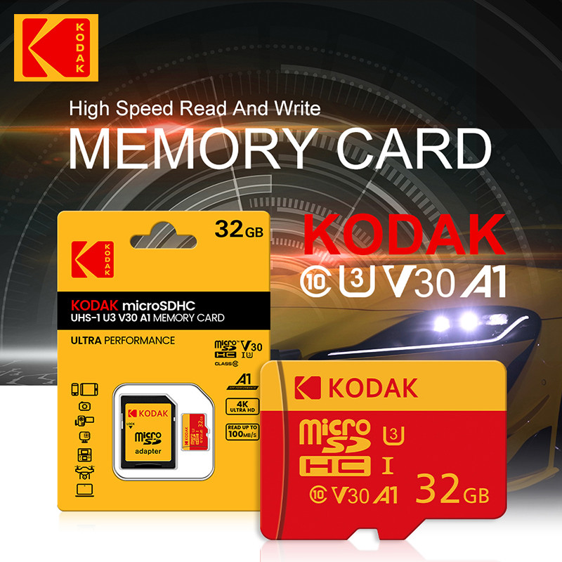 10pcs KODAK Micro SD Memory Card 256GB 128GB UP TO 90MBs Class10 32GB 64GB TF Card 4K HD For Phone E