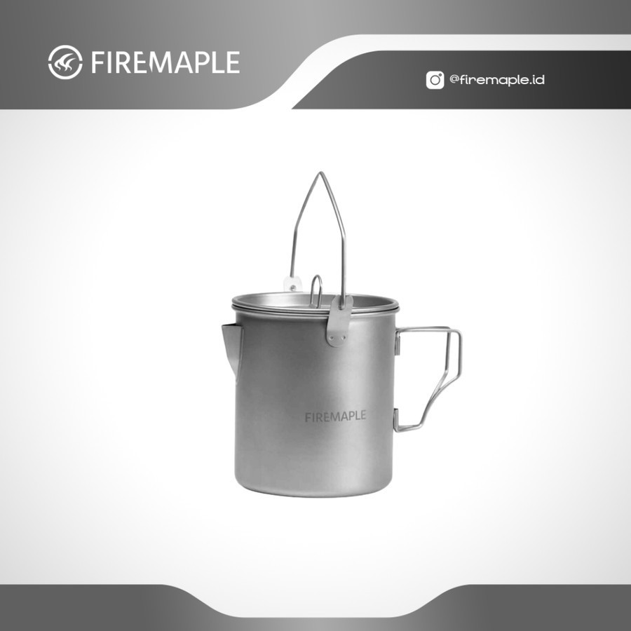 Nesting Camping Panci Camping Gantung Firemaple Alti 900ml Titanium Hanging Pot Cooking Camping
