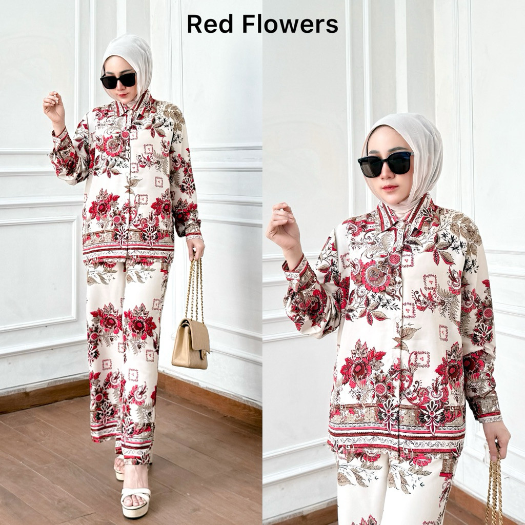IS setelan one set wanita muslimah hijab ootd lebaran 2026