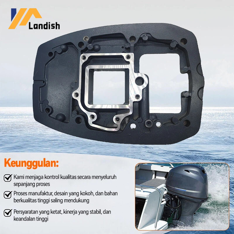 Papan Guide Manifold Exhaust 15PK (KOTAK) 6B4-41137-00 15B CA Sparepart Mesin Tempel Outboard Suku C