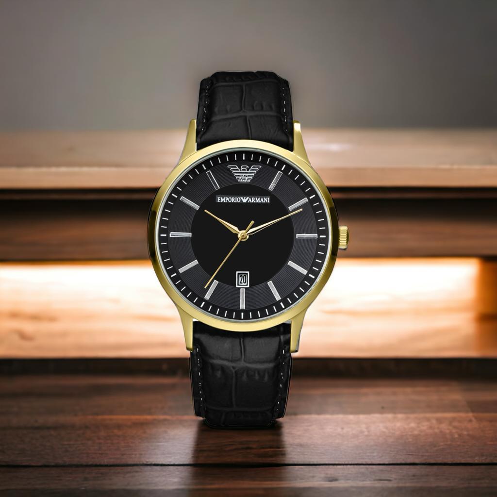 Termurah  Jam Tangan Pria Dan Wanita Emporio Armani T004 Kulit Tanggal