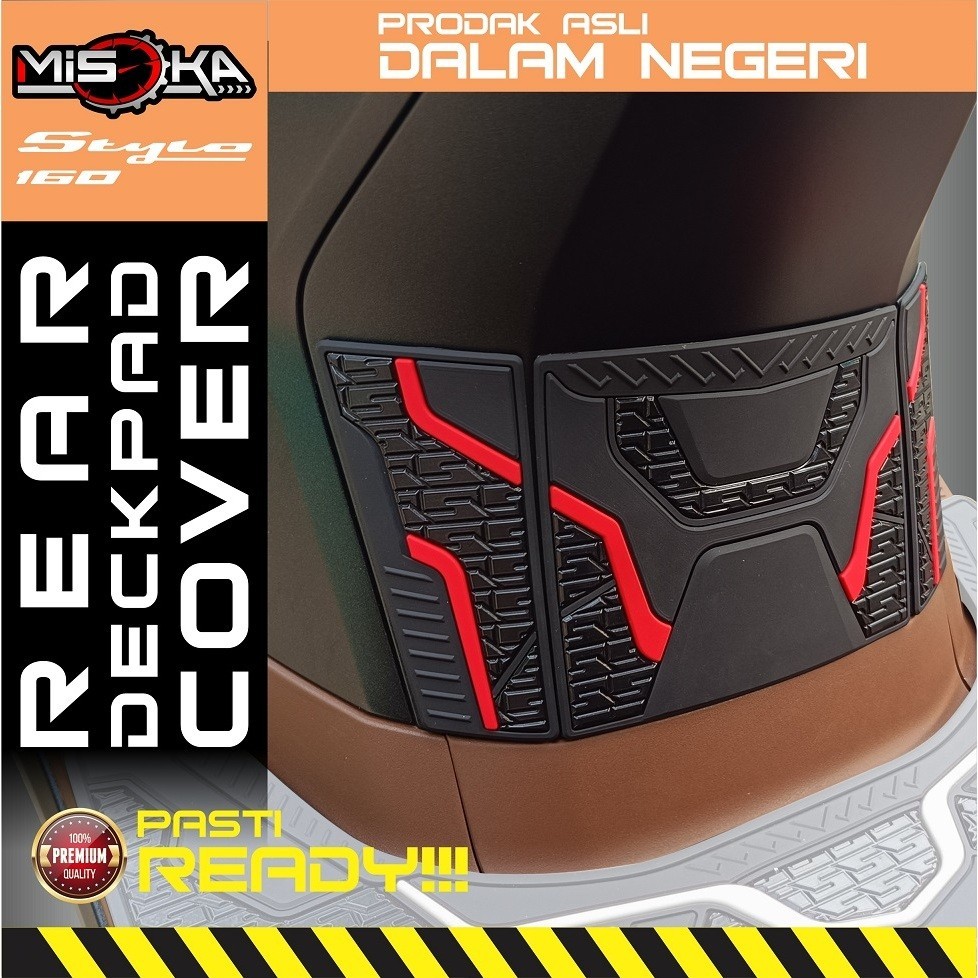 Misoka Rear Deck pad Cover Stylo 160 Rubber Karet Keren Murah Motor Coklat fsa FJL.variasi