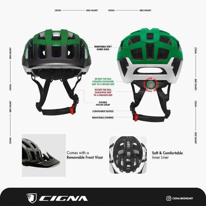 CIGNA TT-9 Bike Ultralight Helmet - Helm Sepeda - GREEN