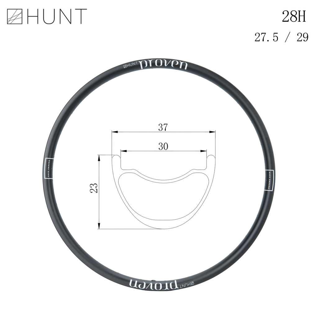 HUNT MOUNTAIN Race Enduro Carbon 27.5"/29" MTB Wheelset Hookless Rim Mountain Bike Carbon Wheels  En