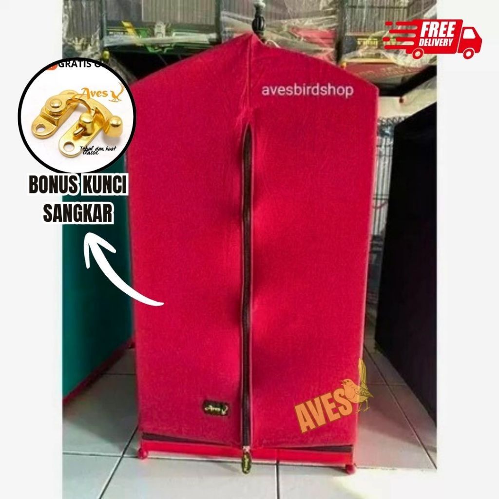 KRODONG ORI AVES kotak 123 bahan tebalKrodong Kotak Lomba Tebal Aves Sangkar Kerodong Selimut Burung