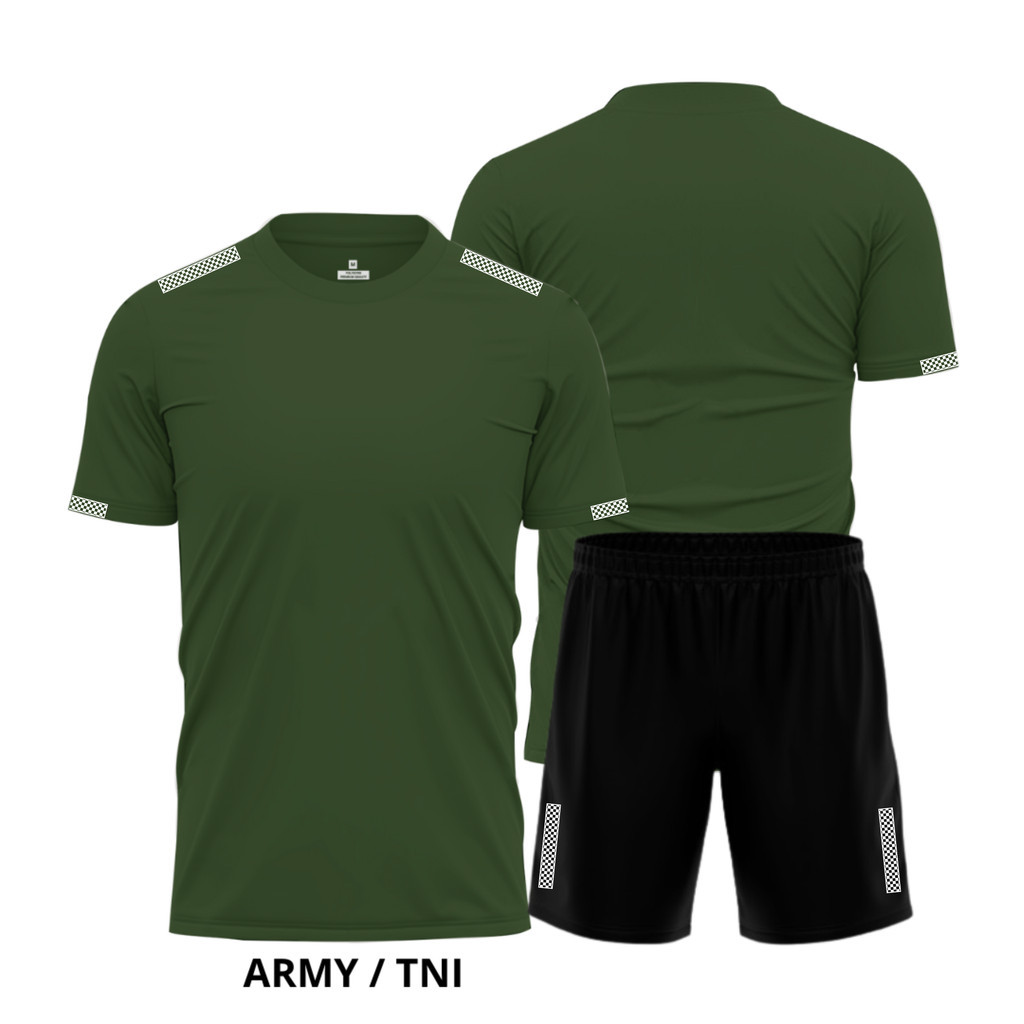 Set olahraga Dri Fit Milano / Kaos & Celana Pendek Dewasa Sport Sepak Bola Futsal Running  SET PL018
