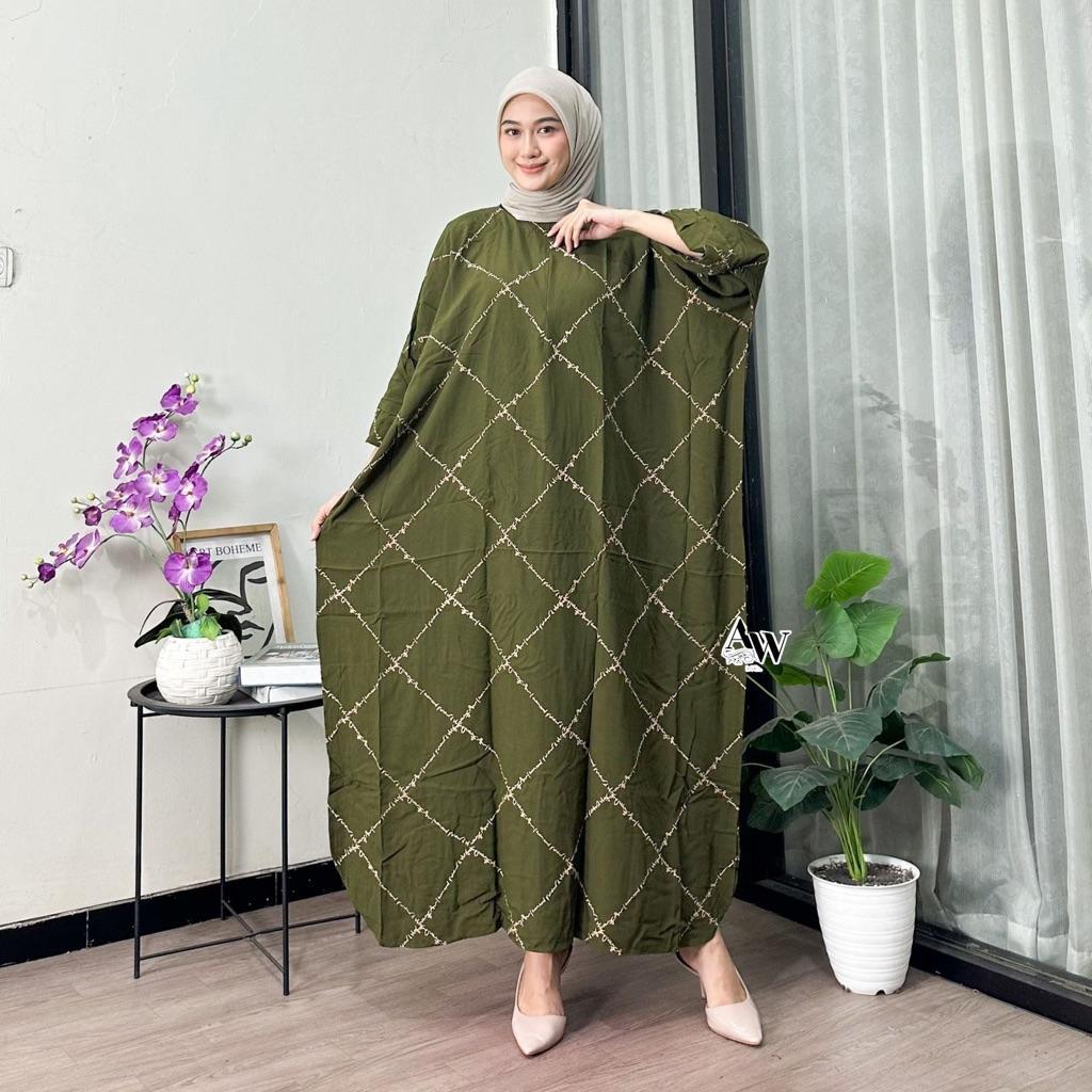 Daily Abaya Kaftan Rayon Premium  Dress Abaya Kaftan Jumbo LD 170 Busui Motif Arabian