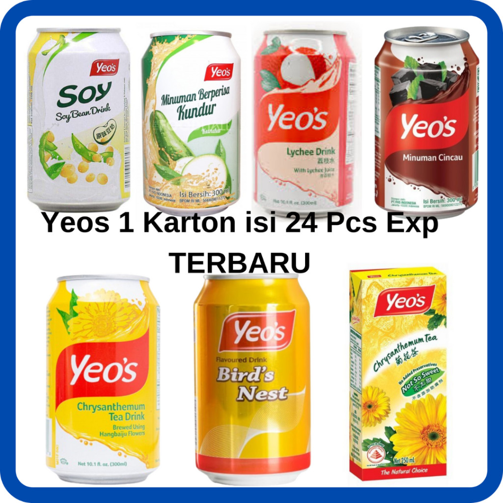 Yeos Cincau | Winter Melon / Kundur | Sarang Burung Walet | Chrysanthemum / Bunga | Soy / Kedelai | 