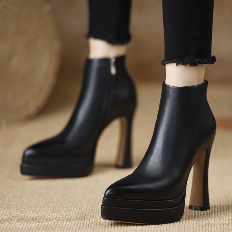 B9926 sepatu boots wanita korean style stylish cewek model terbaru winter formal trendi hak tinggi s