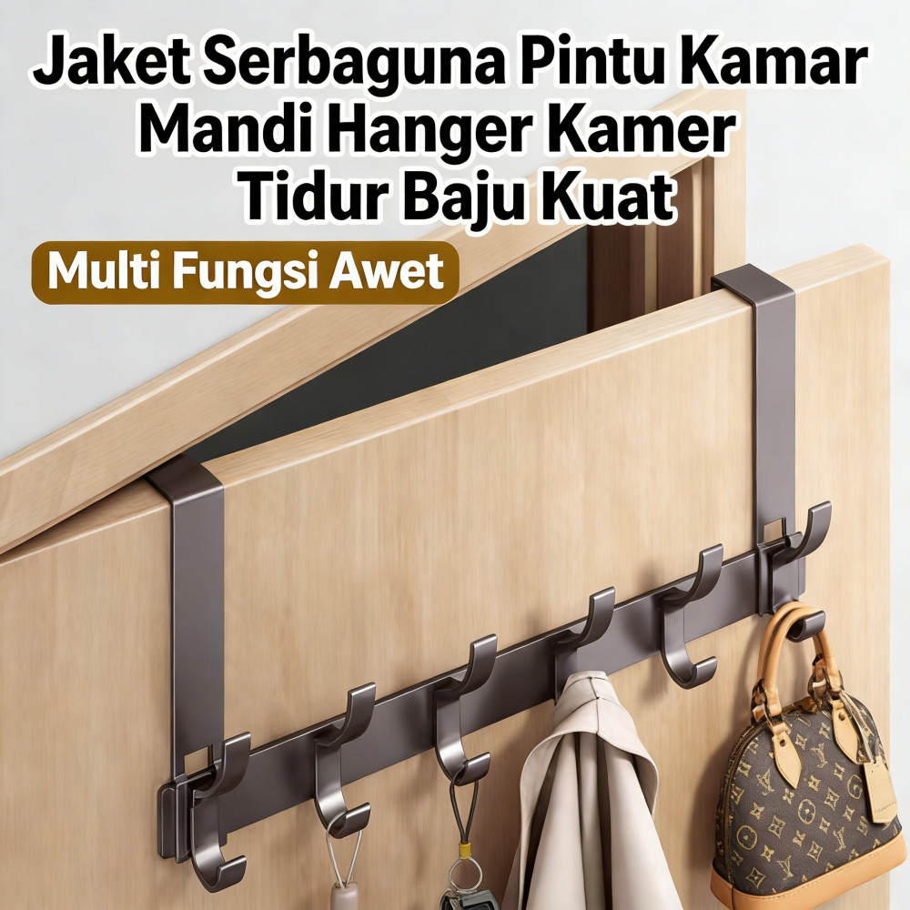 Kamar Tidur Kamar Mandi Baju Jaket Gantungan Pintu Serbaguna Baju