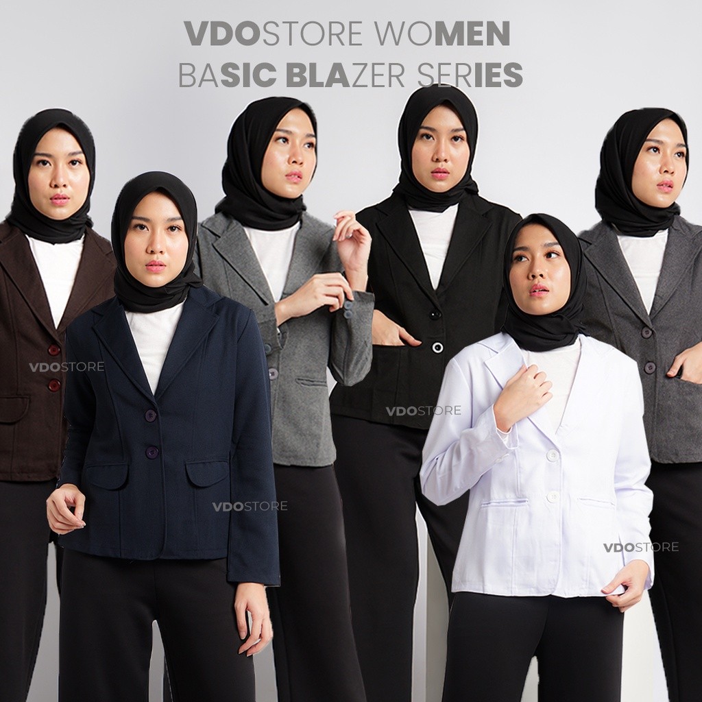LOWESHOP BLAZER WANITA PREMIUM - M L XL 2L 3L 4L 5L 6L - ATASAN KERJA JAS KANTOR JUMBO BIG SIZE PAKA