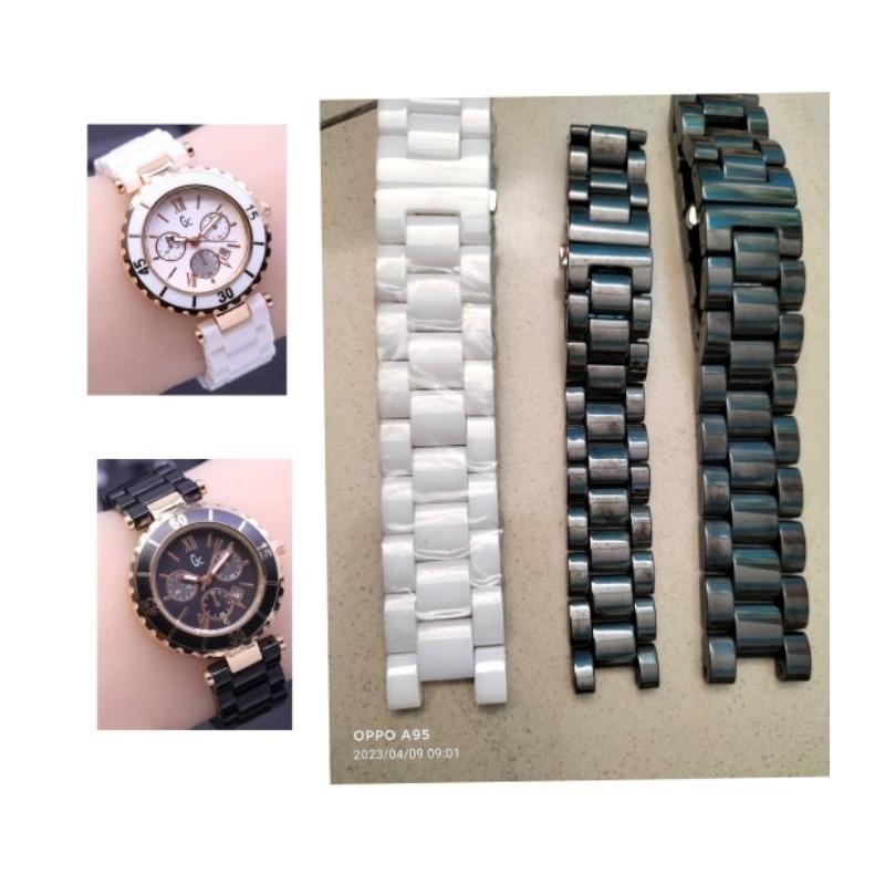 Rantai Keramik Jam GC Guess Collection Original Ukuran 16mm dan 20mm