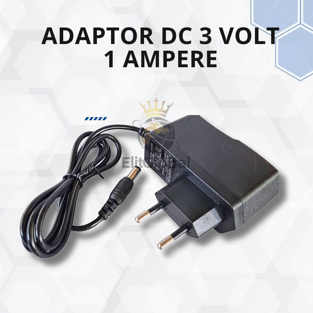 ADAPTOR DC 3V 1A POWER SUPPLY 3 VOLT 1 AMPERE
