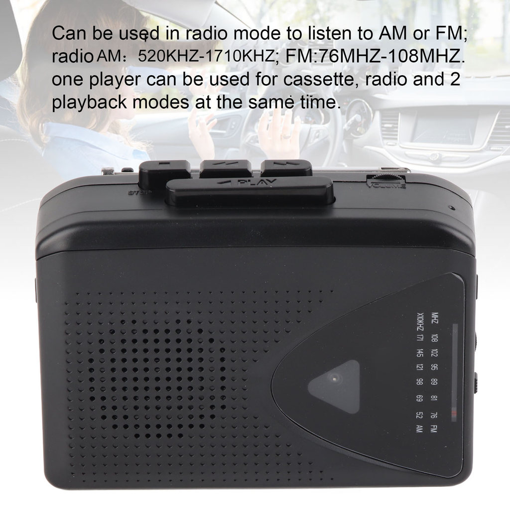 Cassette Player Portable Cassette Player   Multifunction Supports AM FM Radio Stereo Compact Tape Pl