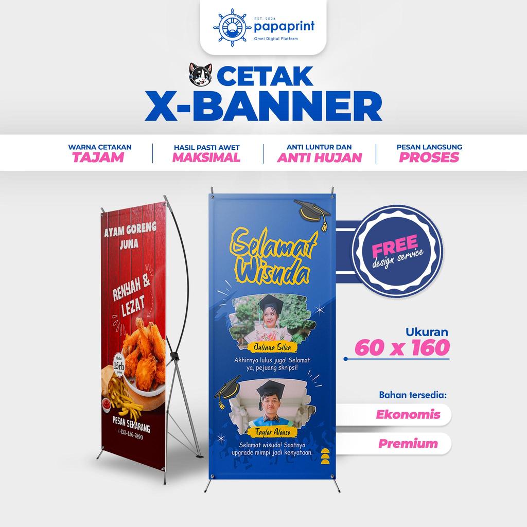 Banner standing | standing banner | banner custom | x banner - Papaprint Paket Cepat Jadi Wedding Wi