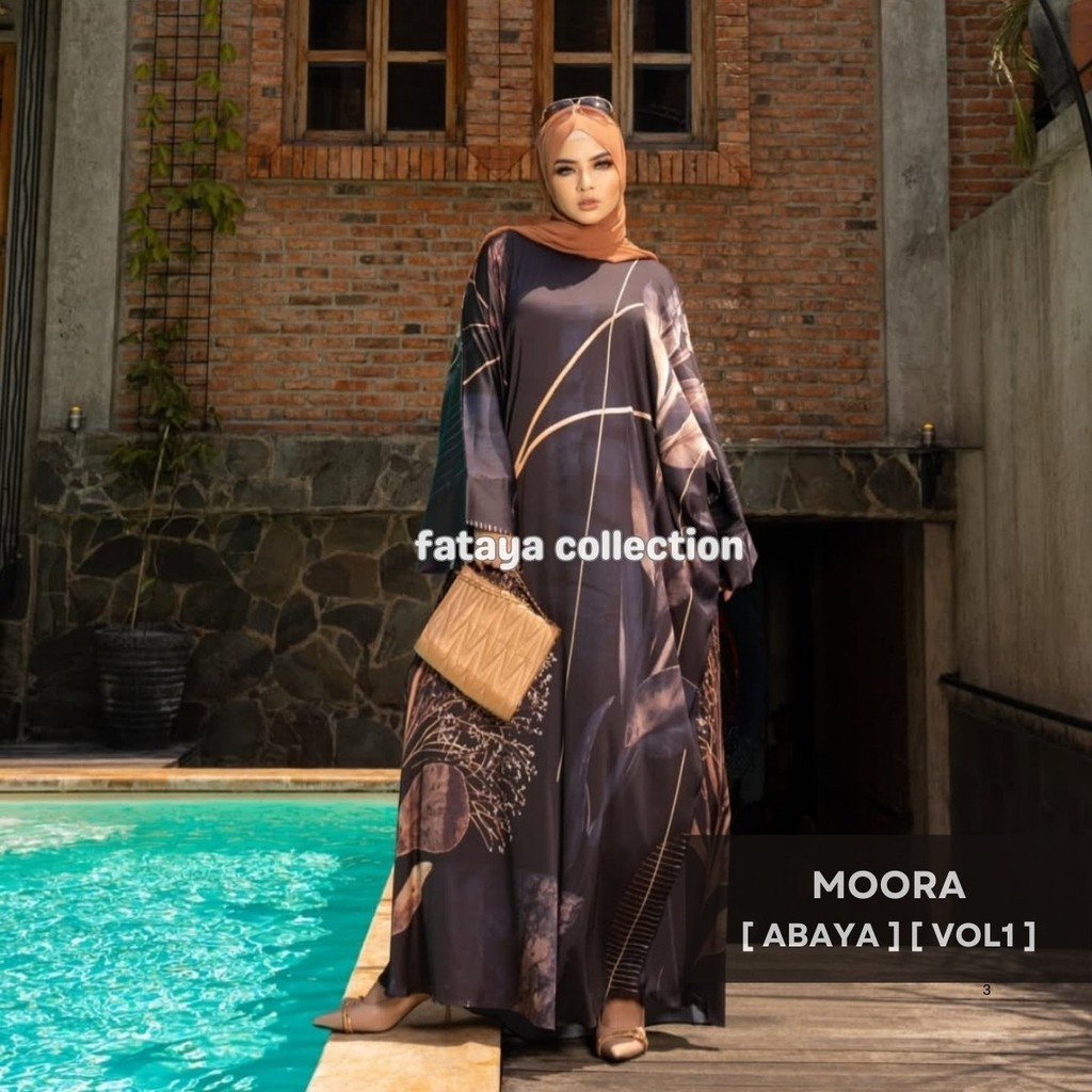 Fataya Collection MOORA Abaya Exclusive Farasha - Kain Silk Doff