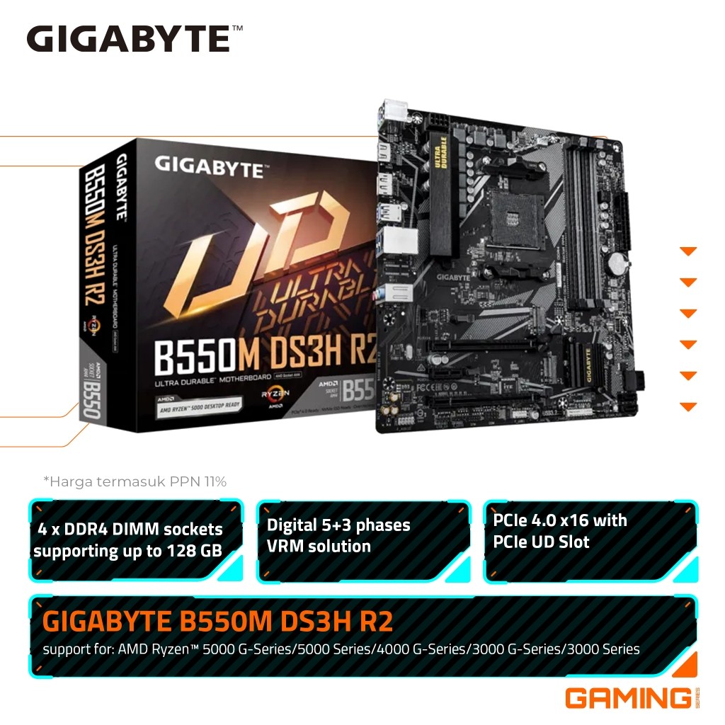 Gigabyte B550M DS3H R2