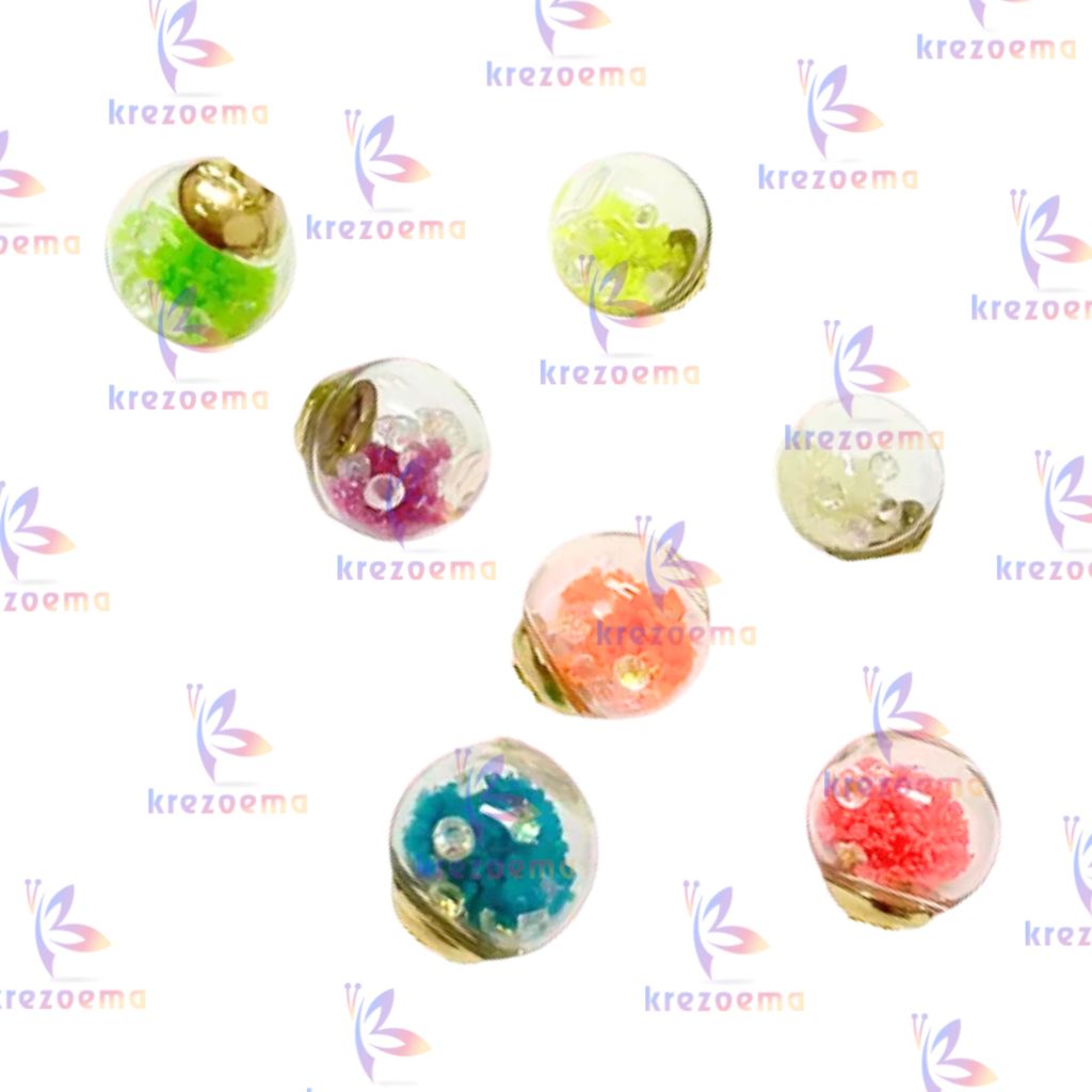 1 pcs Tutup tuspin bola kaca bahan aksesoris craft DIY
