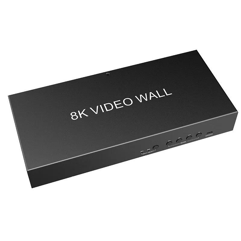 2.1 8K@60 2X2 & 2X4 Video Wall L/R Audio Output IP/RS232 Control Switch Splitter 4k Video Processor 