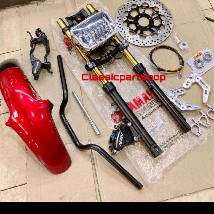 shock shok skok depan ninja r rr ss  as gold pnp yamaha rx king style jogja set daymaker oval rx kin