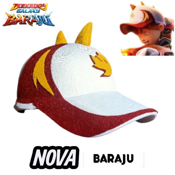 BOBOIBOY NOVA Elemental Baru Topi Original Premium dengan Bonus Gelang Bahan Kain Lotto Halus Cocok 