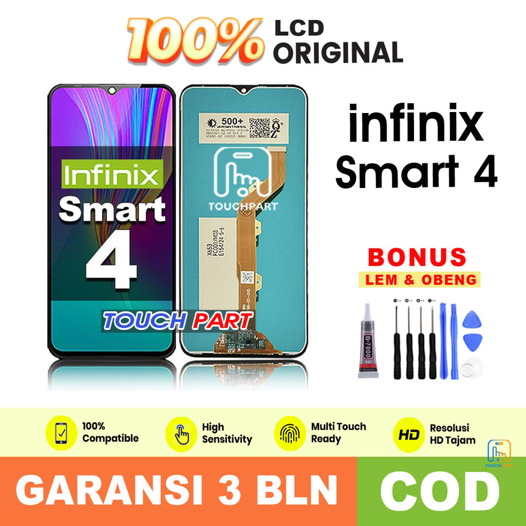 LCD Infinix Smart 4 Original Touchscreen asli Fullset Ori
