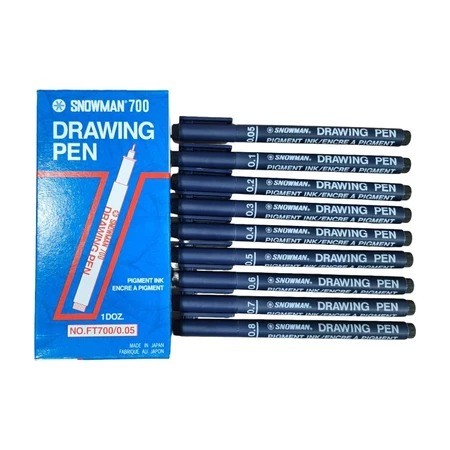 Spidol Multiguna Snowman Drawing Pen FT-700 12 Warna