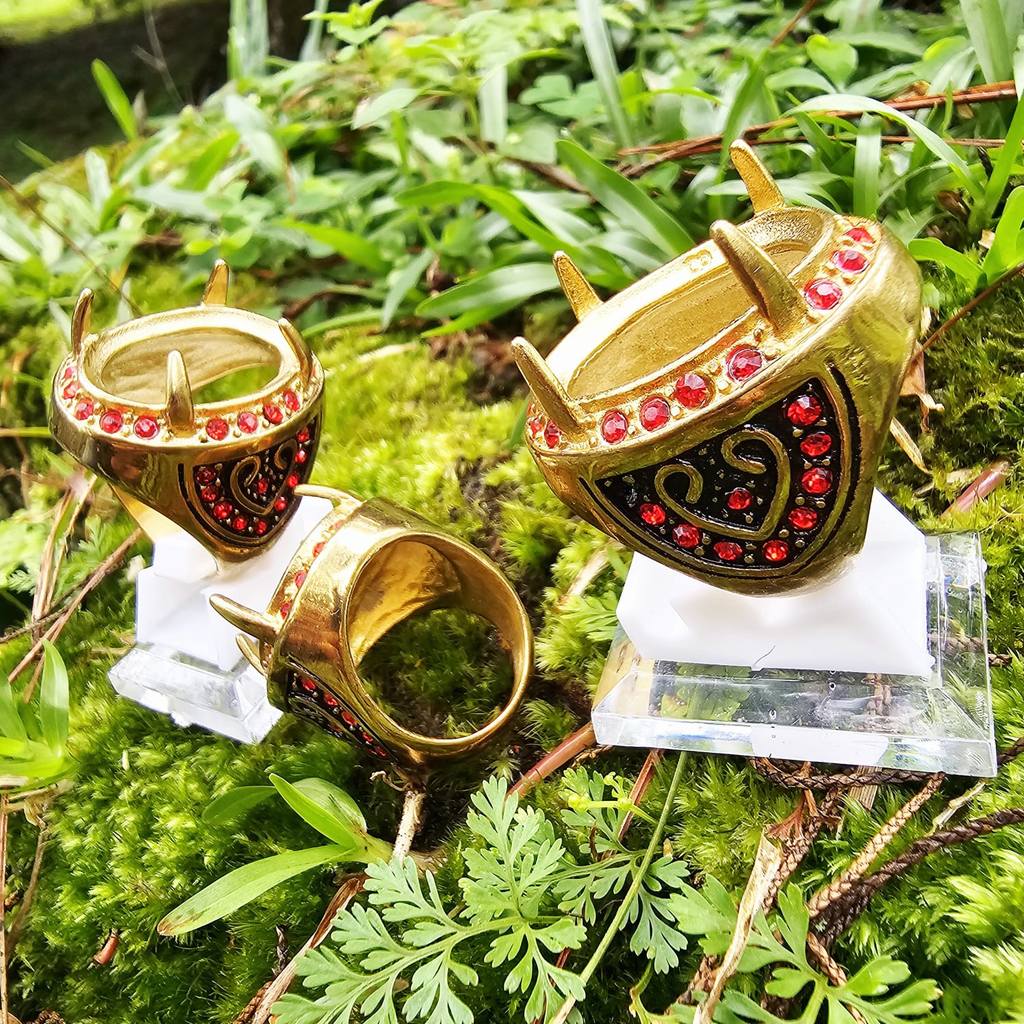 BISA COD. Emban Ring Cincin Batu Akik ukuran 18x25mm dengan Permata Ruby Merah / Ring Emas dengan Pe
