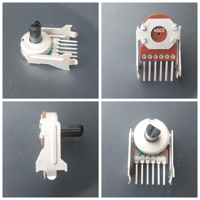 ( POTENSIO SISIR 6P ) Potensiometer Dual A503 B503 503 Audio Speaker Penguat Potensio meter Volume 6
