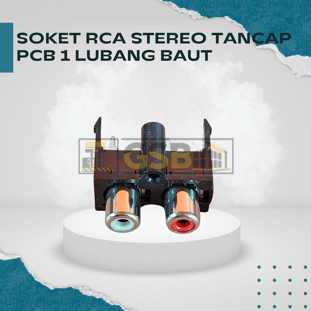 Soket RCA Stereo Tancap PCB 1 Lubang Baut Stabil Cocok Untuk Amplifier dan Speaker Aktif