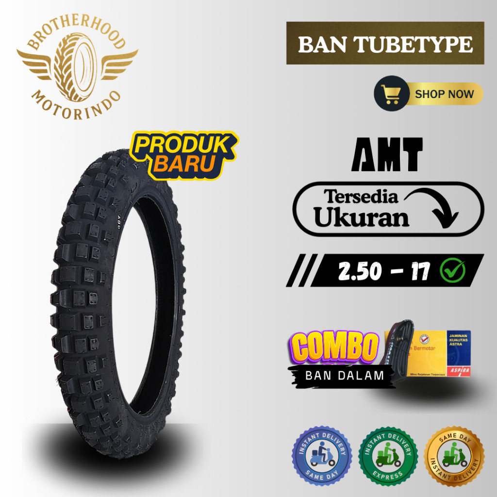 BAN ASPIRA TUBETYPE AMT (250-17 / 70/90-17) BAN LUAR ASPIRA RING 17 / BAN TUBETYPE RING 17/ BAN NO T