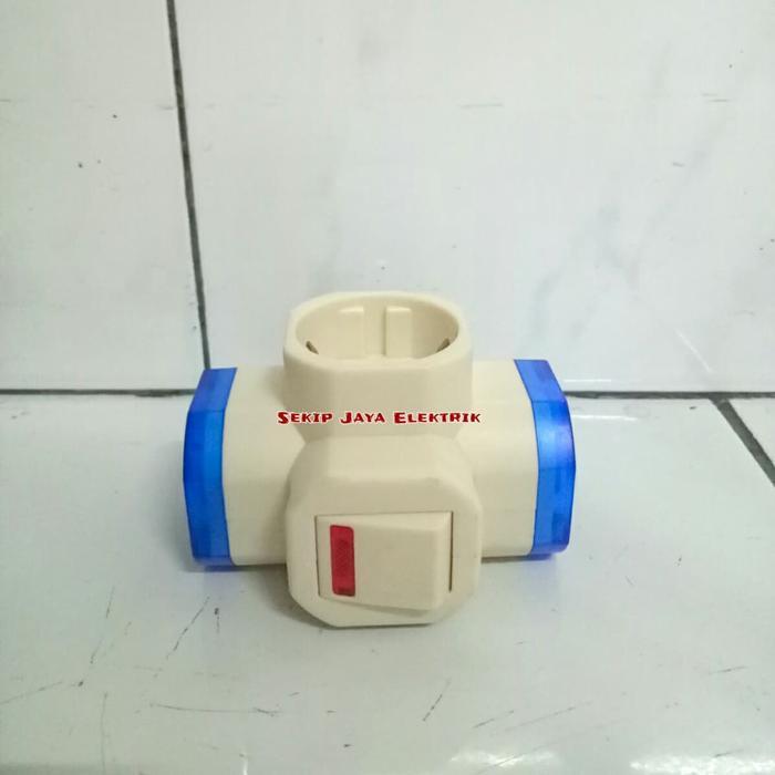 Steker Kaki 3 Saklar On Off / Colokan cabang 3 saklar