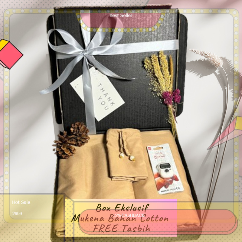 SVR Hampers Mukena Dewasa Kado Mukena 2 in 1 Gift Box Kado Ulang Tahun Hadiah Wanita- souvenir lainn