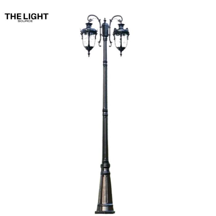 Lampu hias taman dekorasi teras rumah tiang tinggi 3 meter warna Hitam waterproof outdoor anti karat