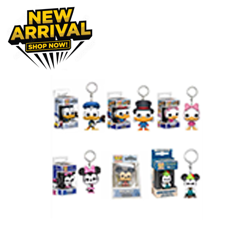 Funko Pop Disney Keyain Webby Scrooge McDuck Minnie Mickey Mouse Donald Duck Action Figure Toys Pop 