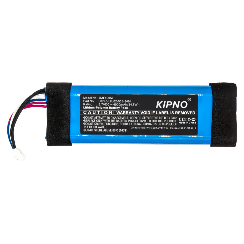 KIPNO Speaker Battery 3.7V 4000mAh L0748-LF, 02-553-3494 for JBL  Flip Essential, Flip 3 Stealth Eti