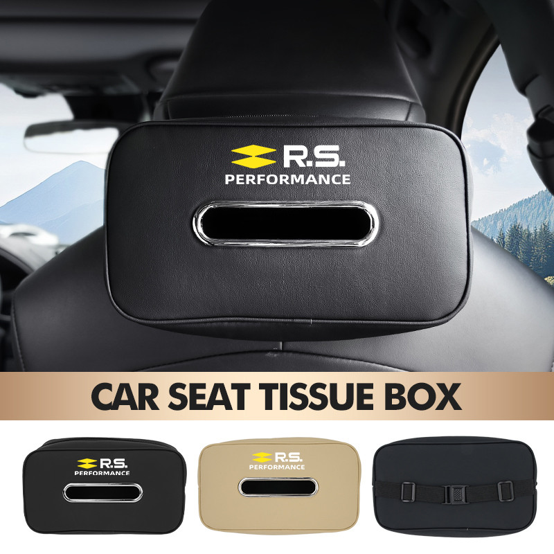 Car Tissue Box Holder Leather Case Sun Visor Backseat Papper Bag For Renault Arkana Captur Twingo Ta