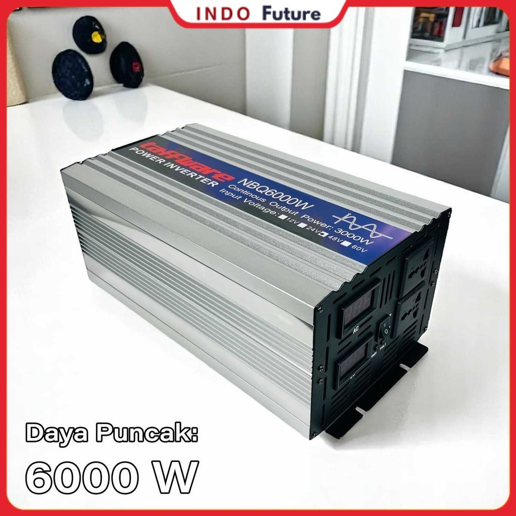 TAFFWARE Power Inverter Mobil Pure Sine Wave DC 48V to AC 220V 6000W - NBQ6000W